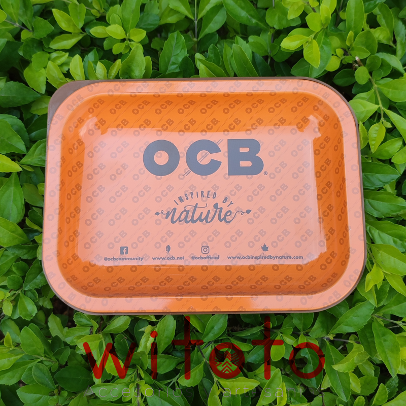 BANDEJA METALICA OCB CON TAPA 18.5 X 14CM MOTIVO 12